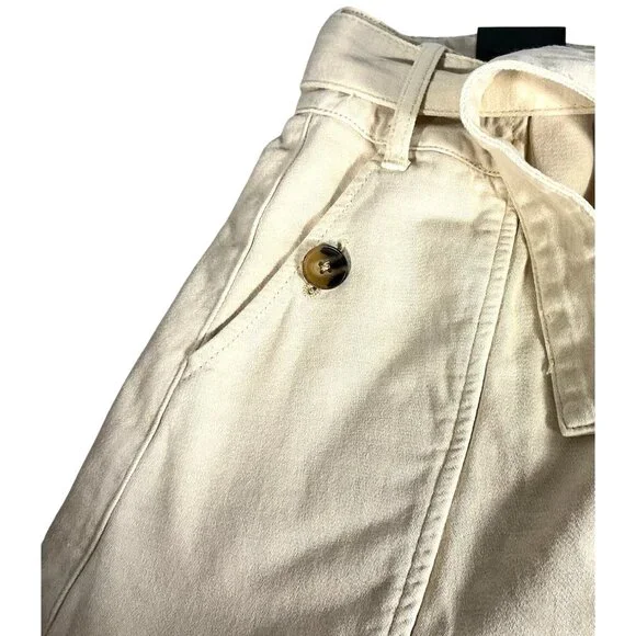 BLANKNYC Exposed Button Twill‎ Self Belted Cargo Shorts Camel Size 28 NWT - Picture 9 of 16